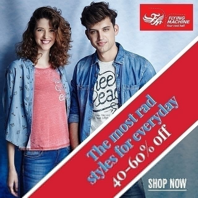 Flat 40-60% Off on Flying Machine Fashion Collection