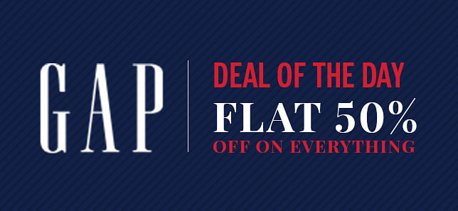 Flat 50% Off On Wide Range Of GAP Fashion Collection